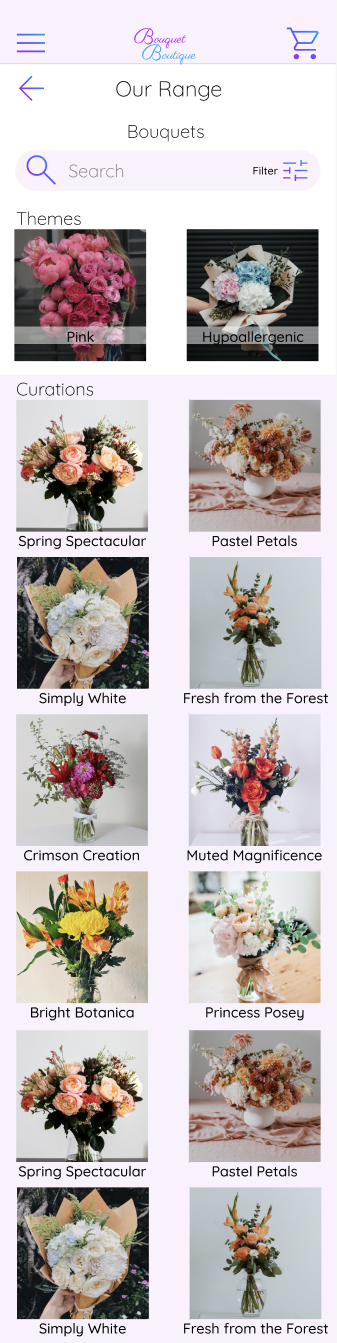 'Bouquet Boutique - Mobile - build-a-bouquet - Mockup - 1