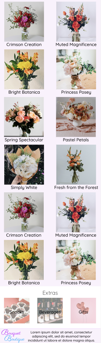 'Bouquet Boutique - Mobile - build-a-bouquet - Mockup - 2