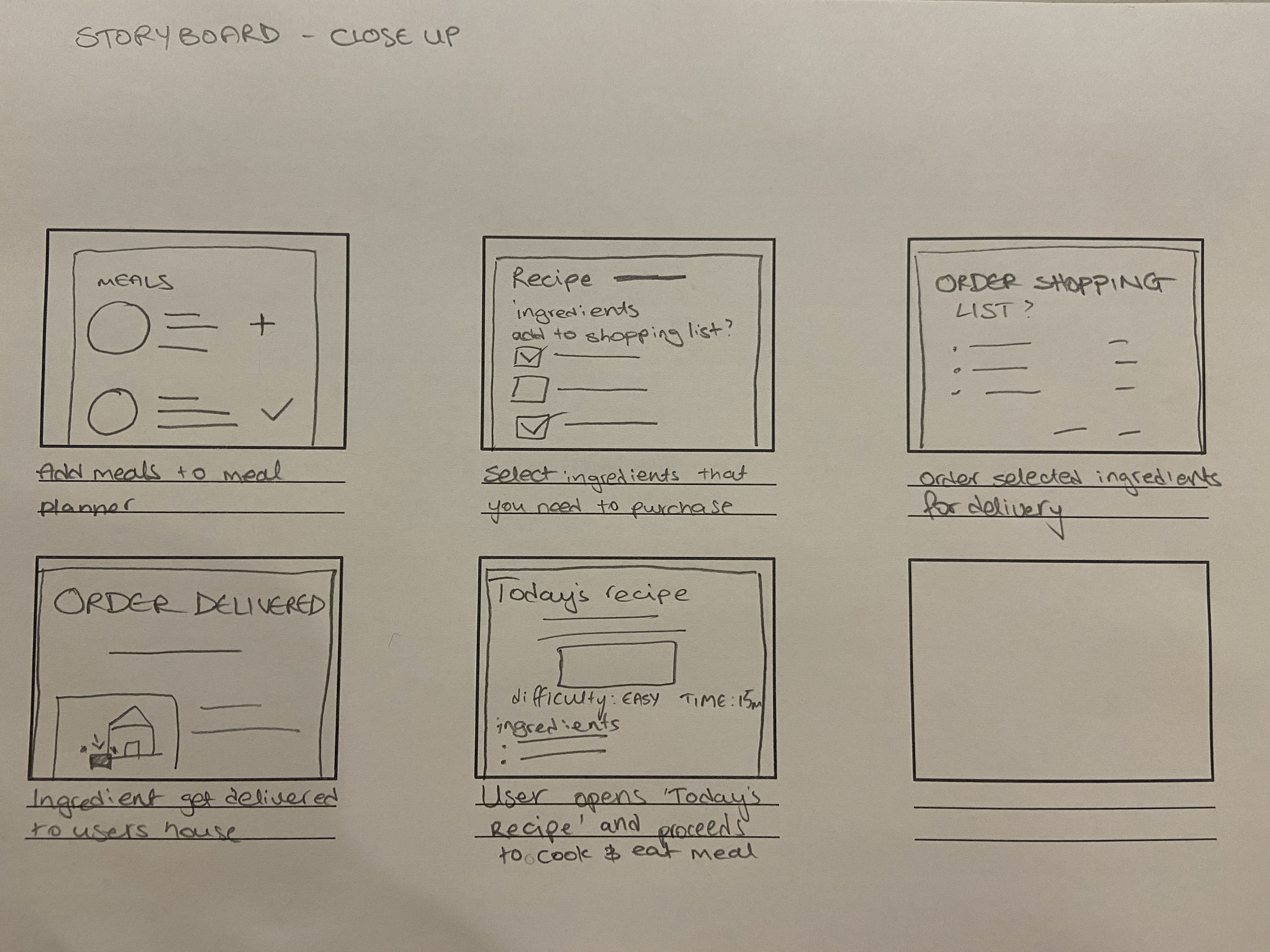 Storyboard close-up